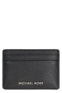 Pebbled calfskin card holder